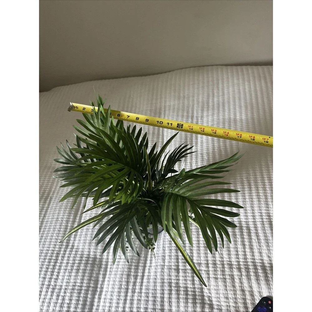 Faux Palm Ivy & Fern Arrangement in Galvanized Tin Bucket – Farmhouse Decor